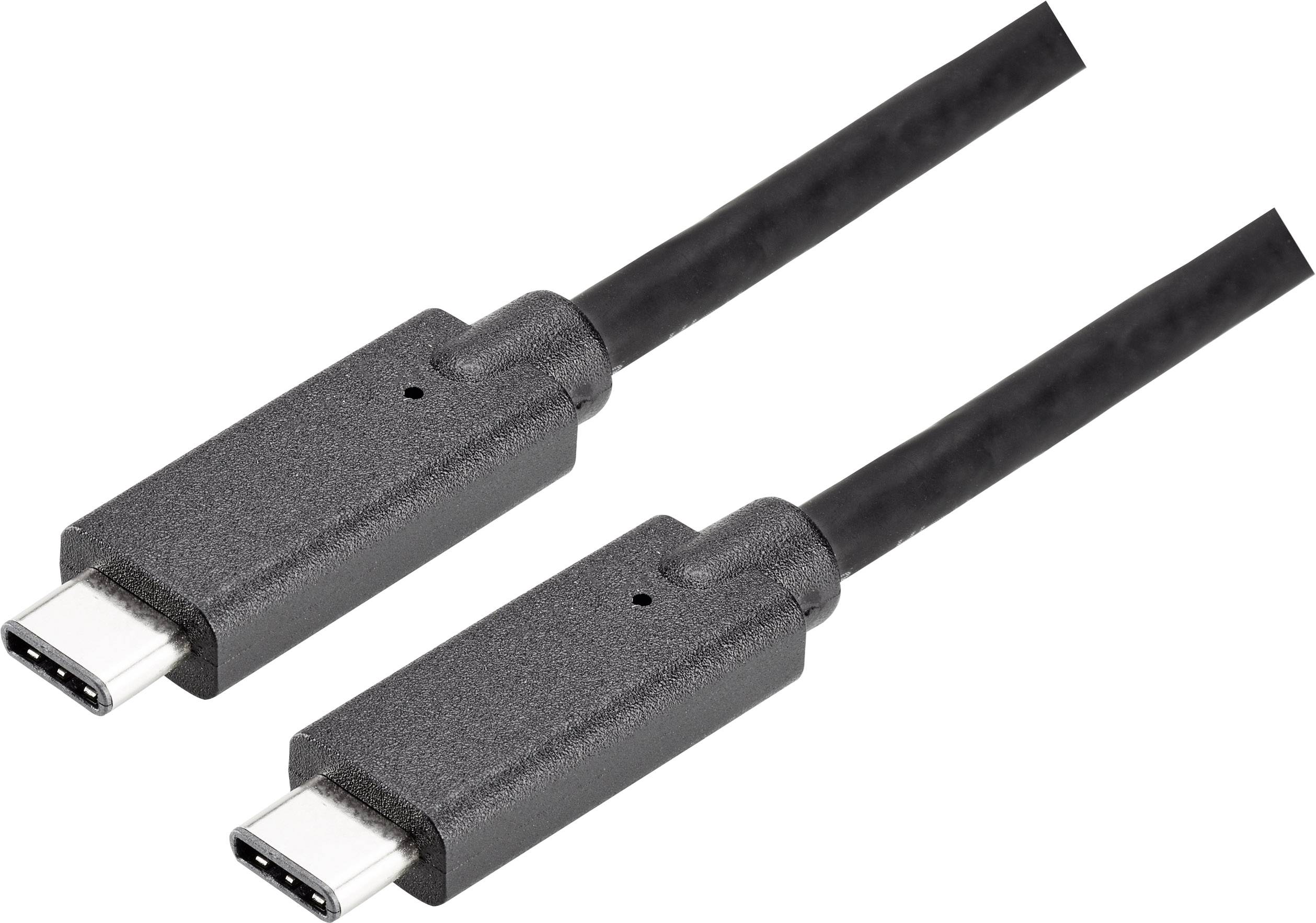 BACHMANN USB 2.0 Anschlusskabel [1x USB 3.1 Stecker C - 1x USB 3.1 Stecker C] 0.5 m Schwarz