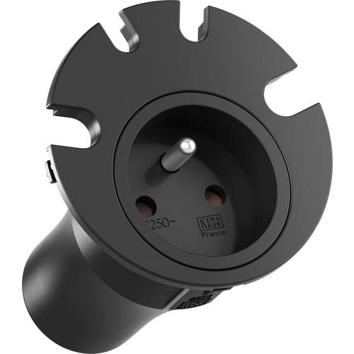 Bachmann 938.002 1fach Einbau-Steckdose versenkbar IP20 Schwarz