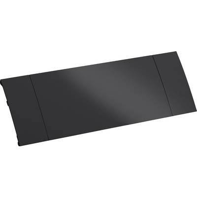 Ein rechteckiges, schwarzes Paneel mit glatter Oberfläche.