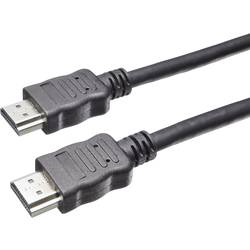 Image of Bachmann HDMI Anschlusskabel HDMI-A Stecker, HDMI-A Stecker 1.00 m Schwarz 918.200 HDMI-Kabel