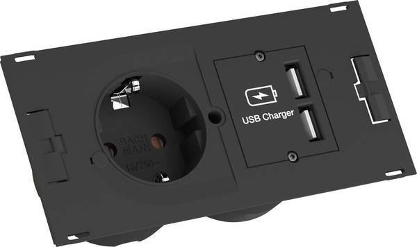 BACHMANN DUE Set 1xDUE CEE7/7+USB
