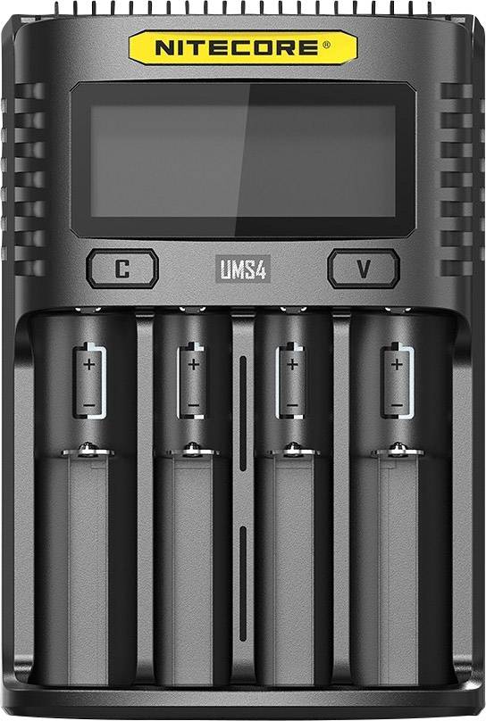 NiteCore UMS4 Rundzellen Ladegerät NiCd, NiMH, LiIon, LiPo Ladegerät, ANSMANN, Lithium 2, Li IonNIMH, USB online