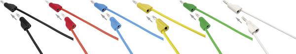 VOLTCRAFT MSB-300 Messleitungs-Set Lamellenstecker 4 mm Silikon 1.00 m 12 St.