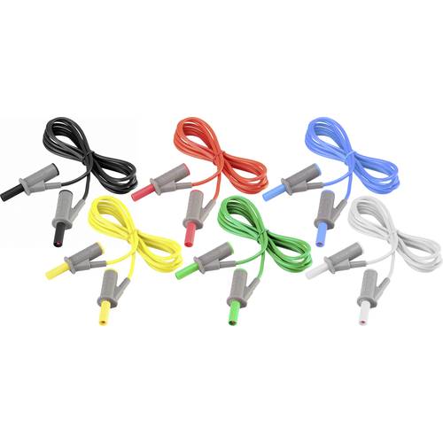 VOLTCRAFT MSB-501 Messleitungs-Set Lamellenstecker 4 mm Lamellenstecker 4 mm 2.00 m 12 St.