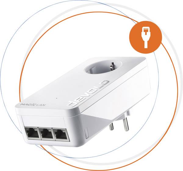 Devolo Magic 2 LAN triple Powerline Erweiterungsadapter 8502 DE, AT Powerline 2400 MBit/s