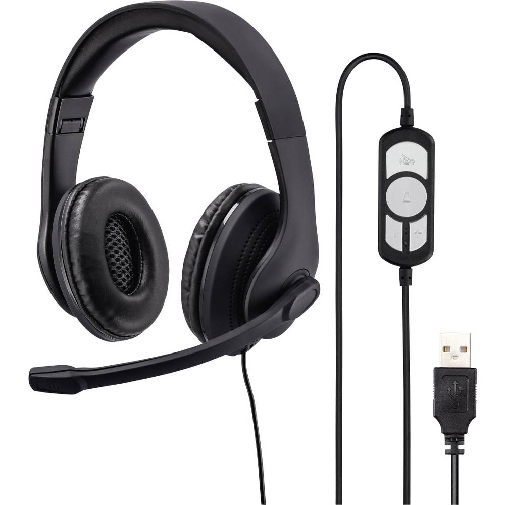 Hama PC-headset USB Kabelgebonden, Stereo On Ear Zwart