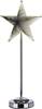 Hellum 522563 LED-Weihnachtsstern Warmweiß LED Chrom Timer, verspiegelt, mit Infinity-Effekt