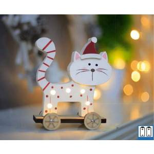 Hellum Holz Figur Katze Stehend Led Bunt Kaufen