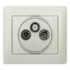Legrand Abdeckung Antennen-Steckdose 3-Loch TV-R-SAT System Legrand Galea perlmutt 771573
