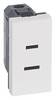 Legrand 077503 Steckdose USA 2polig 1M Mosaic ultaweiß