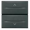 LEGR BTicino Jalousieschalter HS4027/2 Anthrazit 16A / 2-modulig