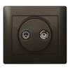 Legrand Abdeckung Antennen-Steckdose 2-Loch TV-R System Legrand Galea dark bronze 771272