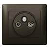 Legrand Abdeckung Antennen-Steckdose 3-Loch TV-R-SAT System Legrand Galea dark bronze 771273