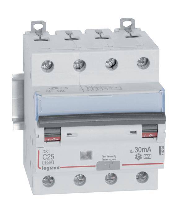 Legrand 411236 FI-Schutzschalter/Leitungsschutzschalter     25 A  400 V/AC