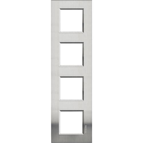 Legrand Rahmen Living&Light Edelstahl LNA4802M4ACS 1 St.