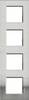 LEGR BTicino Light Rahmen LNA4802M4ACS STAHL 4x2-modulig LNA4802M4ACS