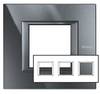 Legrand (SEKO) Axolute Rahmen hor.3-fach alu schwarz HA4802M3HHS