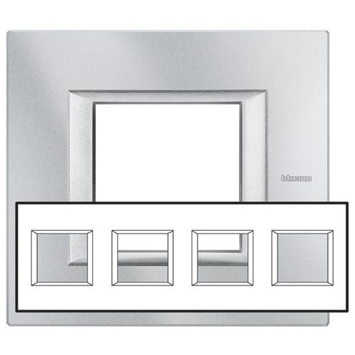 Legrand 4fach Rahmen Axolute Grau HA4802M4HHC 1 St.