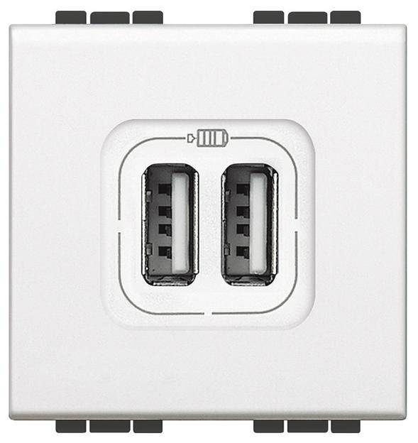BTicino N4287C2 BTicino N4287C2 LivingLight USB-Lade-station f.Typ A+C