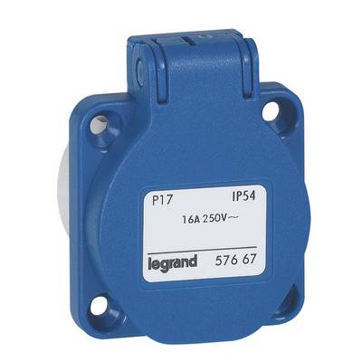 LEG Legrand 057667 Einbau- SCHUKOsteckdose 16A F Blau-0