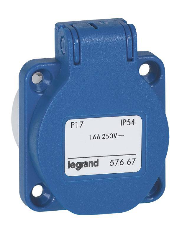 LEG Legrand 057667 Einbau- SCHUKOsteckdose 16A F Blau
