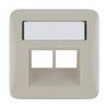 Legrand Abdeckung RJ45 C5 C6 mit Beschriftungsträger Creo mandelweiß 776658