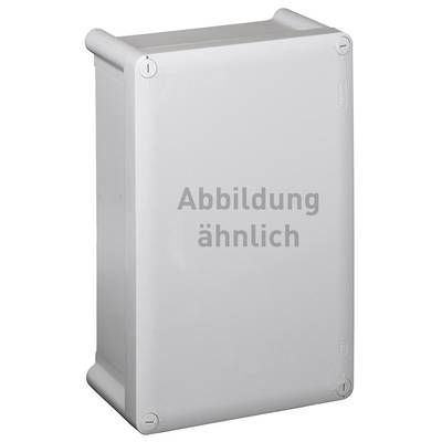 Grau-weißer, rechteckiger Kunststoffkabelkasten, mit der Aufschrift 'Abbildung ähnlich' auf der Front.