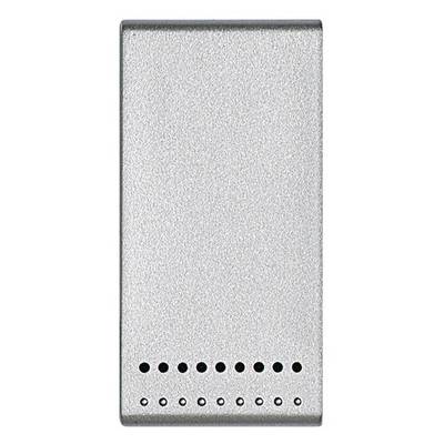 Silbernes, rechteckiges Metallbackup mit schwarzen Lüftungslöchern unten, wahrscheinlich ein technisches Gerät oder Zubehör.