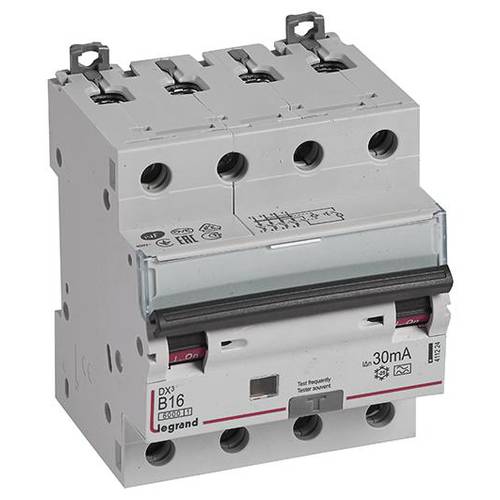 Legrand 411224 FI-Schutzschalter/Leitungsschutzschalter 16 A 400 V/AC