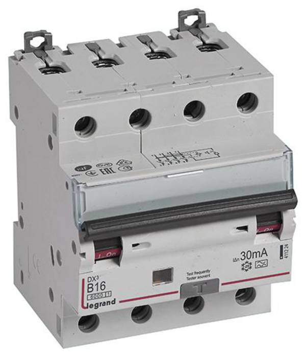 Legrand 411224 FI-Schutzschalter/Leitungsschutzschalter 16 A 400 V/AC