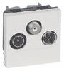 Legrand TV-, SAT-Steckdose Mosaic Aluminium 079296 1 St.
