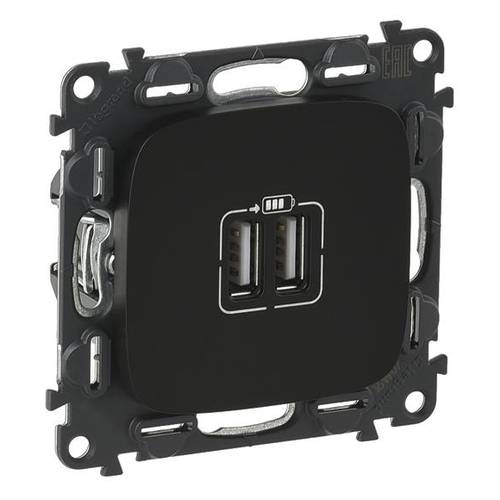 Legrand USB-Steckdose Valena Life Allure Schwarz 754998 1 St.