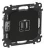 Legrand USB-Steckdose Valena Life Allure Schwarz 754998 1 St.