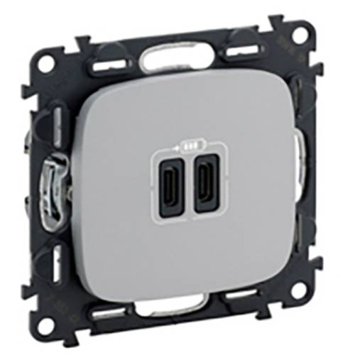 Legrand USB-Steckdose Valena Life Allure Aluminium 755347 1 St.