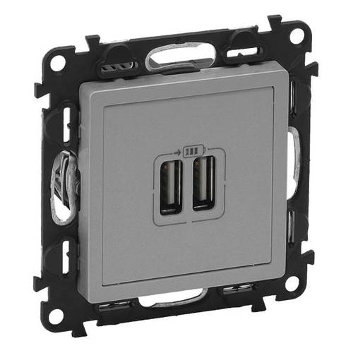 Legrand USB-Steckdose Valena Life Allure Aluminium 753312 1 St.