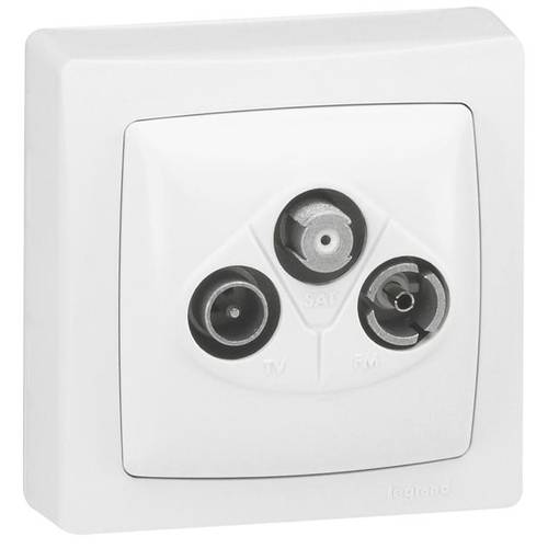 Legrand TV-, Radio-, SAT-Steckdose, TV-, Radio-Steckdose Oteo Weiß 086042 1 St.