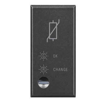 Schalter mit Symbolen für "OK" und "CHANGE". Zwei Anzeigelampen: "G" und "R", jeweils mit einem Glühbirnensymbol.