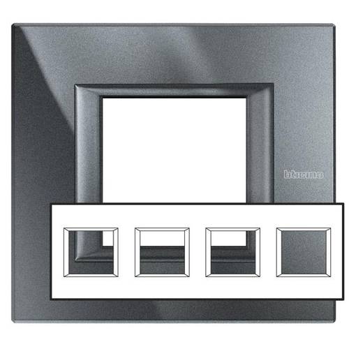 Legrand 4fach Rahmen Axolute Anthrazit HA4802M4HHS 1 St.