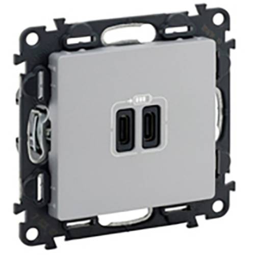 Legrand USB-Steckdose Valena Life Allure Aluminium 753307 5 St.