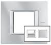 Legrand (BT) Axolute Rahmen hor.2-fach alu grau HA4802M2HHC