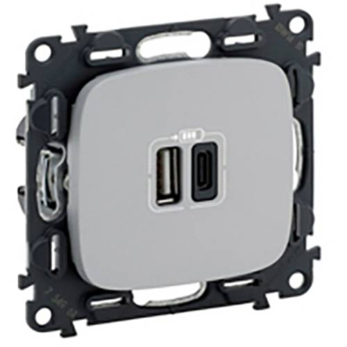 Legrand USB-Steckdose Valena Life Allure Aluminium 754967 1 St.