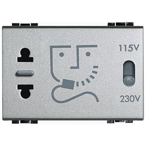 Legrand Rasiersteckdose Living&Light Aluminium NT4177 1 St.