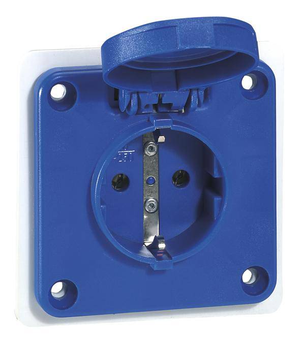 Legrand 057672 Einbau Schuko Steckdose P17 Tempra 16A blau deutscher Standard
