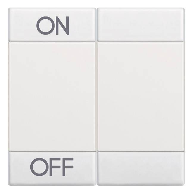 BTicino N4911M2AGN LivingLight Symbolwippe 2M ON-OFF Weiß-0