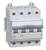 Ein vierpoliger Leistungsschalter des Typs Legrand DX3-IS, 63A AC22A, 400V, wird abgebildet.