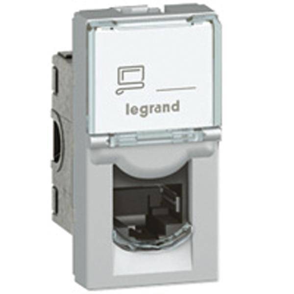 Legrand 079473 Datendose Kat.6A STP 1M Alu Mosaic-0