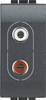 Legrand Cinch-Anschlussdose Living&Light Grau L4281 1 St.