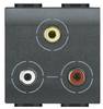 Legrand Cinch-Anschlussdose Living&Light Grau L4283 1 St.