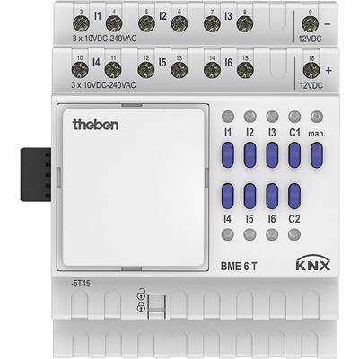 Ein KNX Schaltaktor mit 10 Tasten und verschiedenen Anschlussmöglichkeiten, geeignet für Gebäudeautomation und Steuerungsaufgaben.