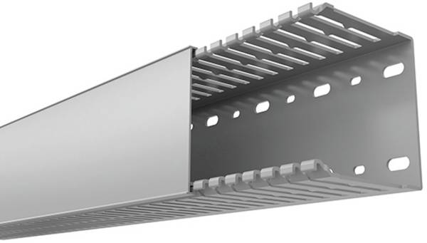 GGK Verdrahtungskanal 80x80 (H x B), PVC, steingrau, RAL 7030, Stange mit 2m, 1 Stk.